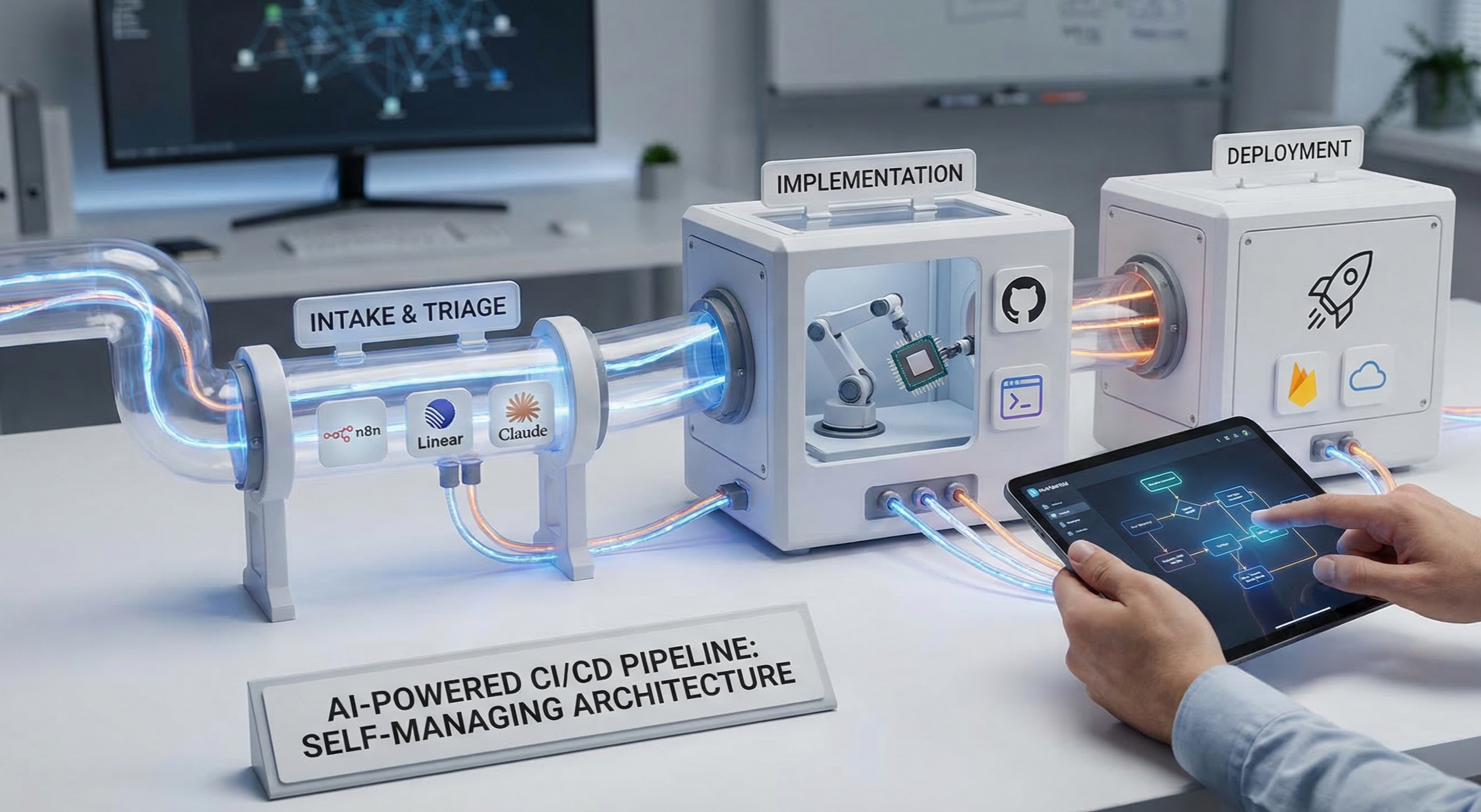 I built an AI-powered CI/CD pipeline that manages itself