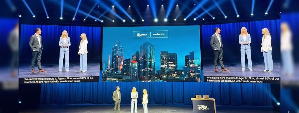 Bradley Hunt on the keynote stage at ServiceNow World Forum